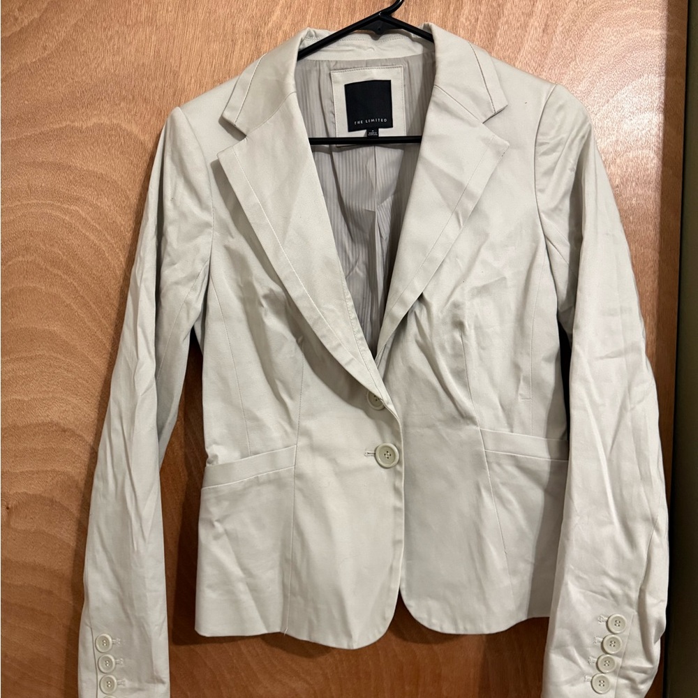 The Limited Cream/Gray Blazer